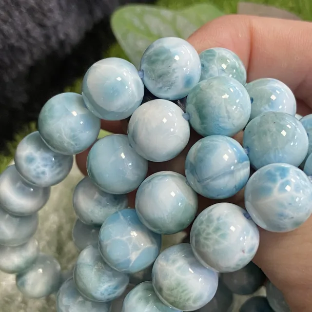 【Cozy 世界水晶原礦與茶】拉利瑪多明尼加海紋石11m+ 38-6(猶如海洋一般寧靜具有療癒的功能)