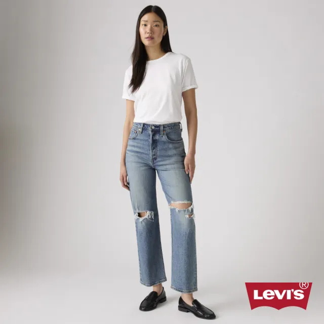 【LEVIS】超高腰直筒牛仔褲 / 及踝款 / 彈性面料 女生牛仔褲 熱賣單品 72693-0261