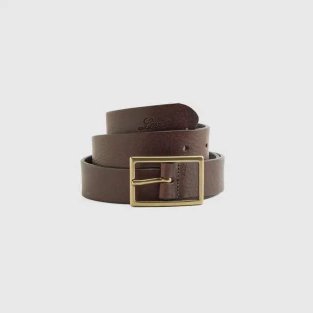 【LEVIS】真皮皮帶 金屬扣頭 咖啡色皮帶 腰帶 女生皮帶 人氣新品 004CH-0001