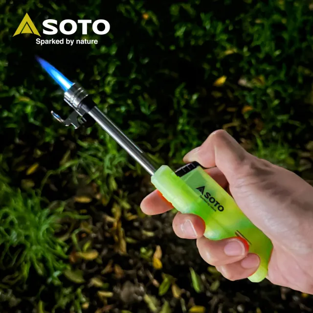 【SOTO】夜光伸縮防風點火器 夜光綠ST-487LU (填充式打火機)
