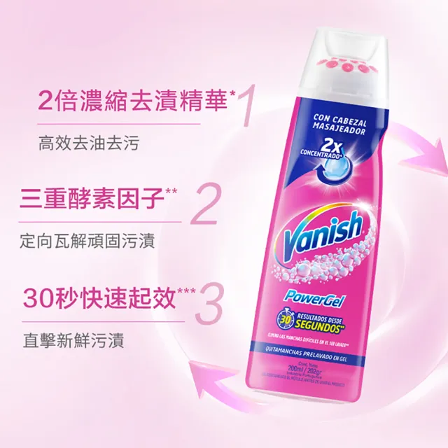 【Vanish 漬無蹤】新一代碧蓮去漬凝膠200ml(衣服去漬/去污/去漬筆/去油污)