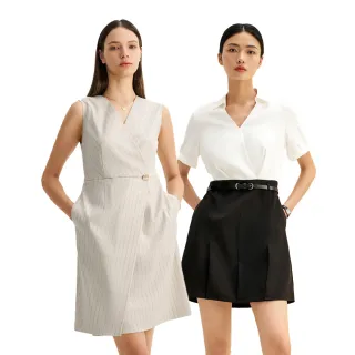 【G2000】女款 V領/襯衫時尚洋裝 假兩件式洋裝/連身洋裝/合身洋裝 (3款可選)