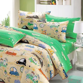 【HongYew 鴻宇】100%美國棉 防蹣抗菌 床包枕套組-多款任選(單人)