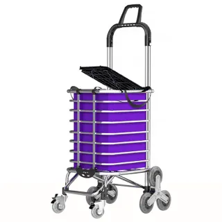 【isona】8輪爬樓梯款 折疊購物手推車(買菜車 購物車 菜籃車)