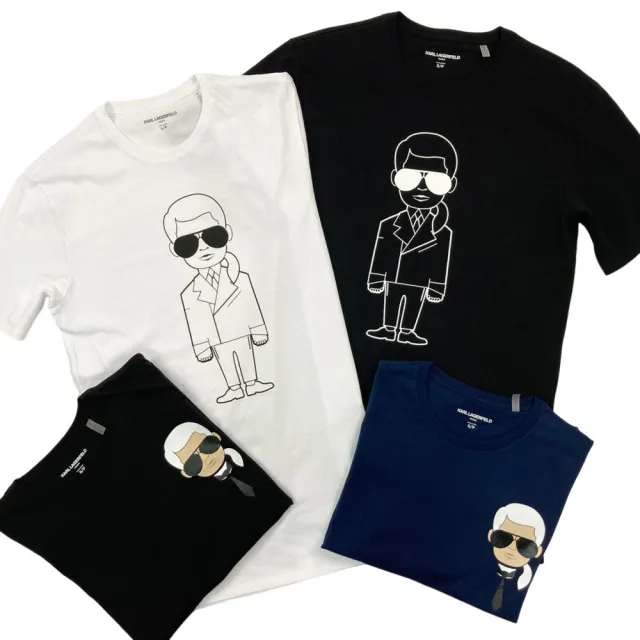 【KARL LAGERFELD 卡爾】KARL 短T 卡爾 拉格斐 LAGERFELD 純棉 老佛爺 圓領 T恤(8488)