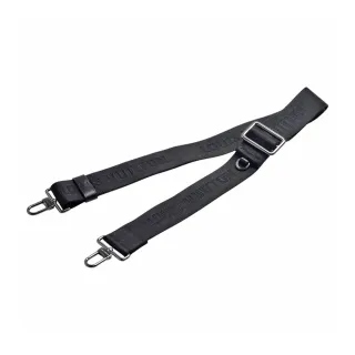 【Louis Vuitton 路易威登】J02496 經典品牌編織標誌尼龍銀釦背帶(黑色)