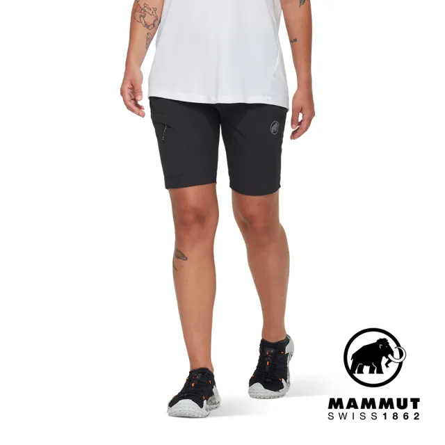 【Mammut 長毛象官方直營】Runbold IV Shorts W 防曬彈性健行短褲 黑色 女款 #1023-01200