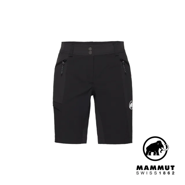 【Mammut 長毛象官方直營】Ducan Shorts W 輕量耐用健行短褲 黑色 女款 #1023-01120