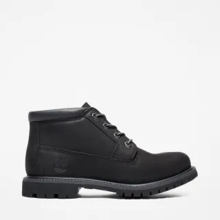 【Timberland 官方旗艦】女款黑色防水中筒休閒靴(23398001)