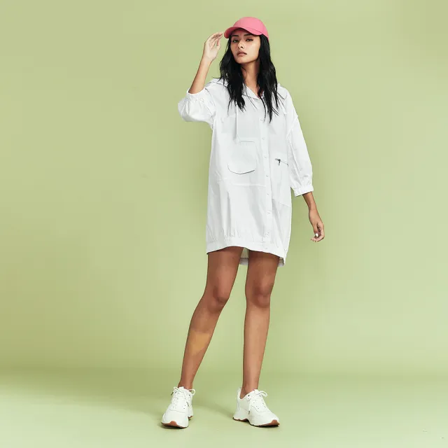 【ICHE 衣哲】Cop.Copine 法國原裝進口兩穿輕量白色立領上衣外套