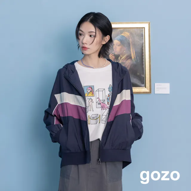 【gozo】經典配色運動連帽外套(兩色)