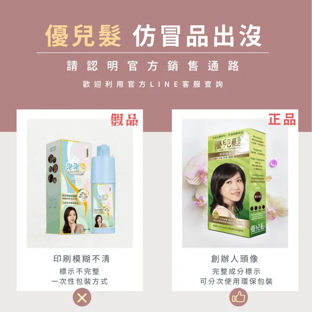 【優兒髮】美魔女泡泡染髮劑x3盒(咖啡黑)