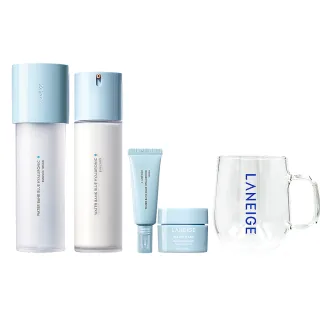 【蘭芝 官方直營】水酷修護基礎保濕水乳組(LANEIGE 醒肌露160ml+導入液120ml 保濕保養 化妝水 乳液 玻尿酸)