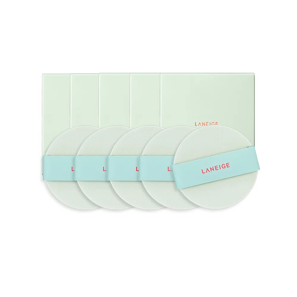 【蘭芝 官方直營】NEO型塑霧感/光感氣墊粉撲5入組(LANEIGE)