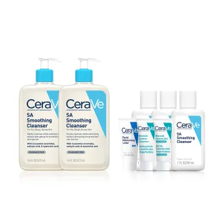 【CeraVe 適樂膚】粗糙顆粒肌囤貨組★水楊酸煥膚淨嫩潔膚露 473ml x2_H(改善乾燥粗糙顆粒)