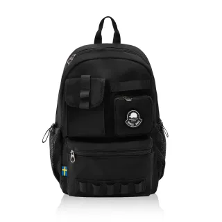 【SCANDINAVIAN FOREST 北歐小刺蝟】319木星輕旅多功能後背包(黑色)