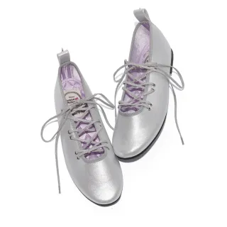 【ROCKFISH】BELLA LACEUP FLAT PU 銀色 皮革 亮面 綁帶平底鞋 女鞋
