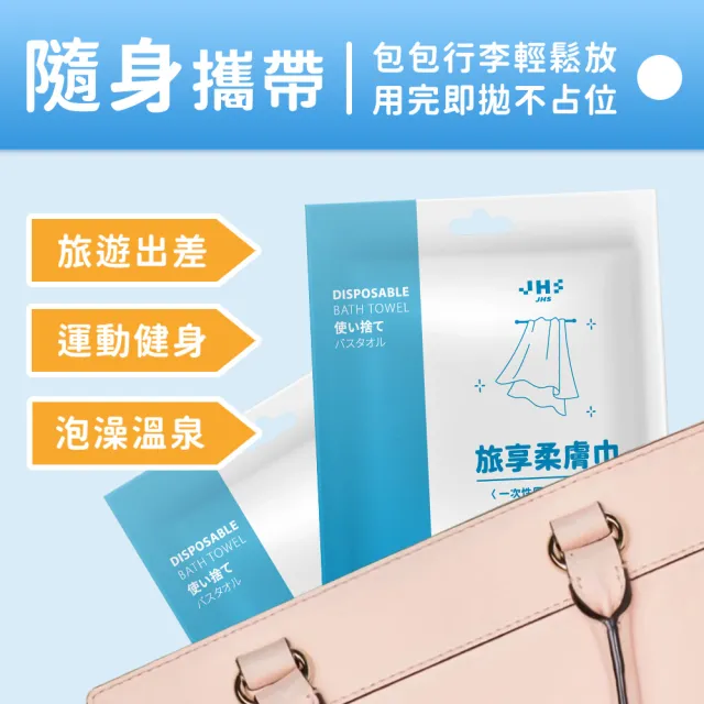 【SYU】SGS檢驗合格 旅享柔膚巾 浴巾5入組-60x130公分(免洗浴巾 一次性浴巾 拋棄式浴巾)