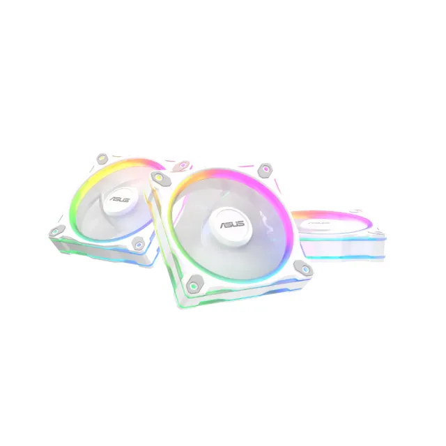 【ASUS 華碩】Prime MR120 ARGB 風扇 三入組 - 白色(MR120-ARGB-W-3IN1)