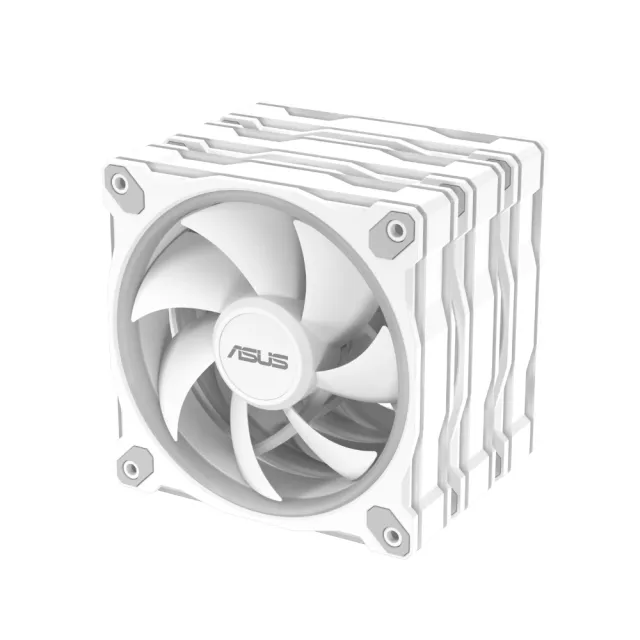 【ASUS 華碩】Prime MR120 ARGB 風扇 三入組 - 白色(MR120-ARGB-W-3IN1)