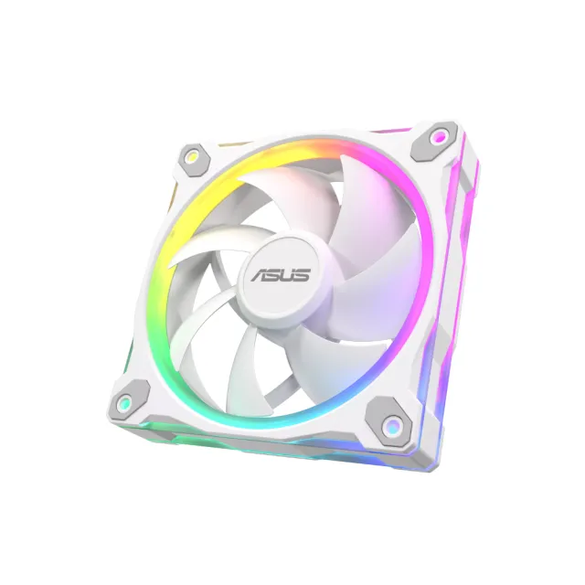 【ASUS 華碩】Prime MR120 ARGB 風扇 三入組 - 白色(MR120-ARGB-W-3IN1)