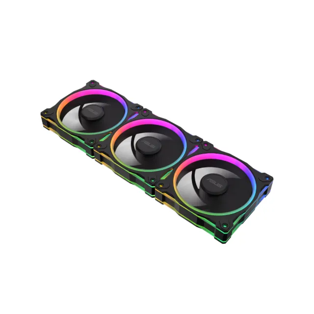 【ASUS 華碩】Prime MR120 ARGB 反向風扇  三入組 - 黑色(MR120-ARGB-REVERSE-B-3IN1)