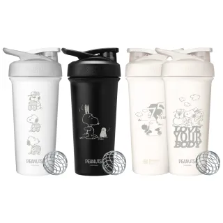【Blender Bottle】史努比 Peanuts 按壓防漏水壺 25oz/740ml(BlenderBottle/Strada/運動水壺/冰霸杯)