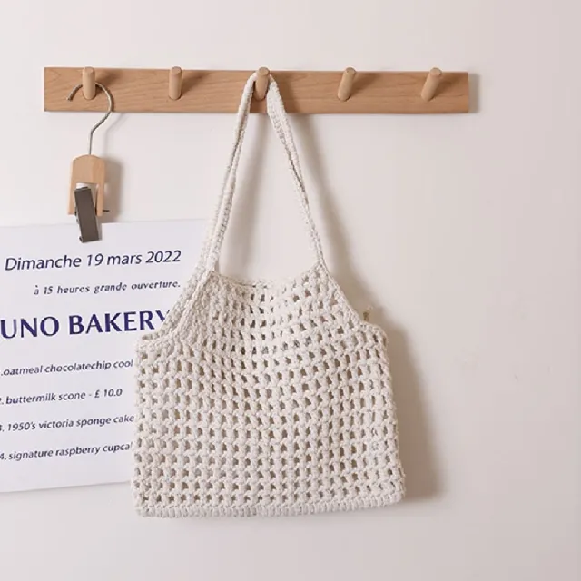 【米蘭精品】現貨+預購 女草編包手提包渡假單肩側背包大容量藤編織包包(棉線吊帶2色t1ly51)