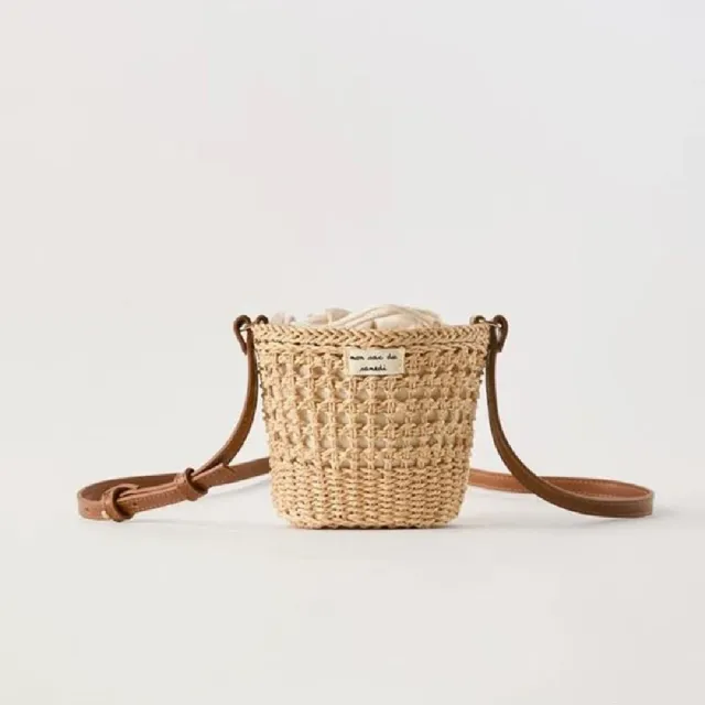 【米蘭精品】現貨+預購 女藤編織包包草編包手提包渡假單肩側背包大容量(可調節迷你水桶包t1ly1)