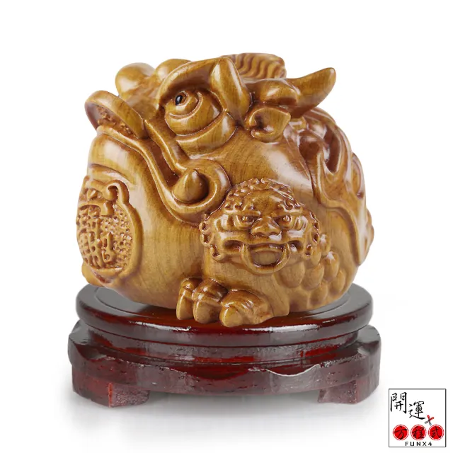 【開運方程式】梢楠蟾蜍木雕擺件風水陽宅補財庫(鎮宅聚福招財風水開運擺設)