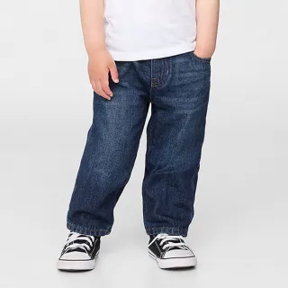 【GAP】男幼童裝 純棉鬆緊牛仔褲-深色水洗(815564)