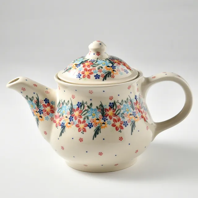 【波蘭陶】波蘭陶 Vena  茶壺 陶瓷壺 水壺 陶瓷茶壺 1100ml 波蘭手工製(桃花源系列)