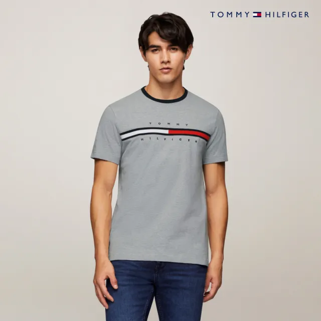 【TOMMY HILFIGER】官方旗艦館 Tino 圓領 T 恤_灰色