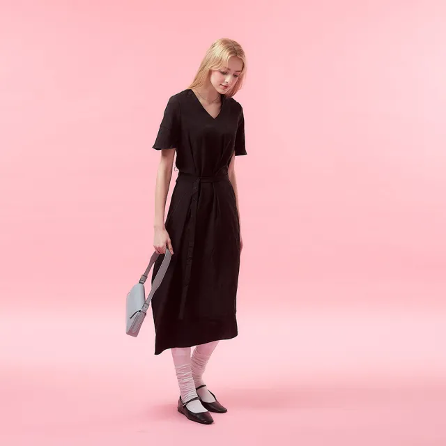 【ICHE 衣哲】Cop.Copine 法國原裝進口輕禮服簡約挺版斜襬設計洋裝-2色