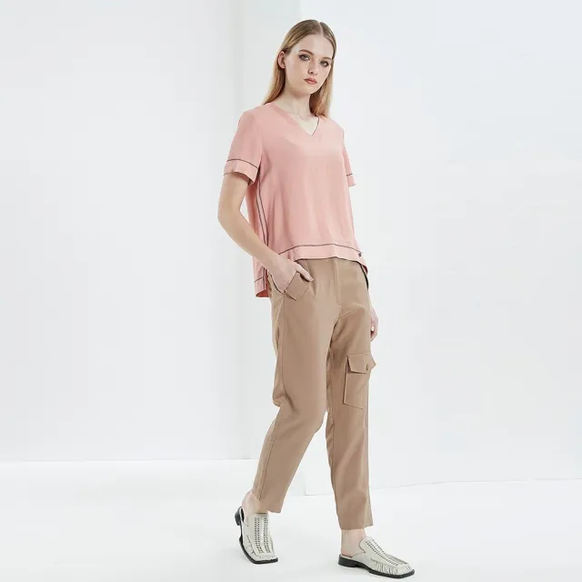 【ICHE 衣哲】Cop.Copine 法國原裝進口立體剪裁工裝工作風造型長褲