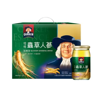 【QUAKER 桂格】冬蟲夏草養氣人蔘滋補液禮盒60ml×30入×1盒(共30入 送禮推薦)