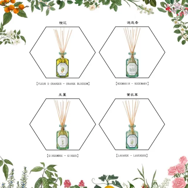 【Carriere Freres】法國植物學家 天然精油擴香190mL(多款任選)