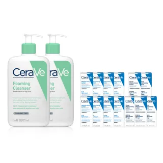 【CeraVe 適樂膚】敏肌必囤洗顏組★溫和泡沫潔膚露473ml*2_E(泡沫質地)
