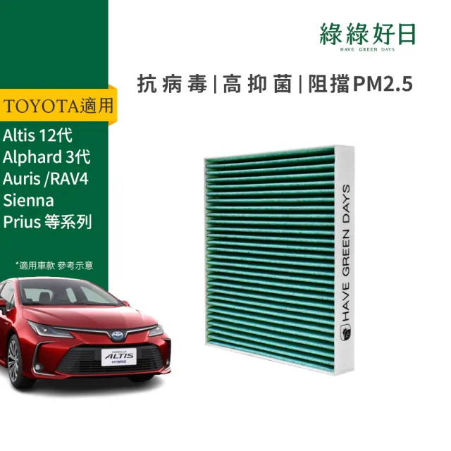 【Have Green Days 綠綠好日】適用 TOYOTA 豐田 RAV4 五代 2019- 汽車冷氣HEPA濾網 GTY004(車用濾網)