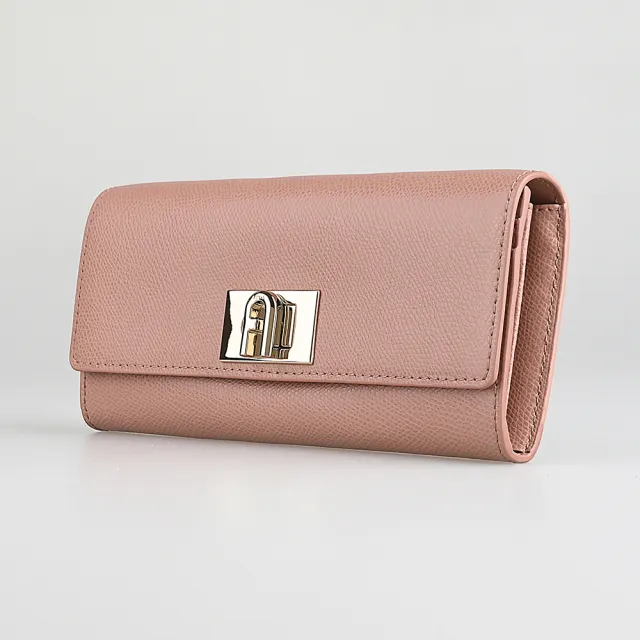 【FURLA 芙拉】FURLA 1927系列旋扣式長夾(粉)