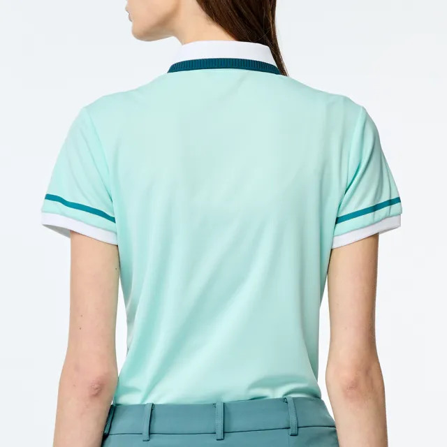 【PING】女款立體花朵抗UV高爾夫短袖POLO衫-綠(吸濕排汗/GOLF/高爾夫球衫/RA25111-45)