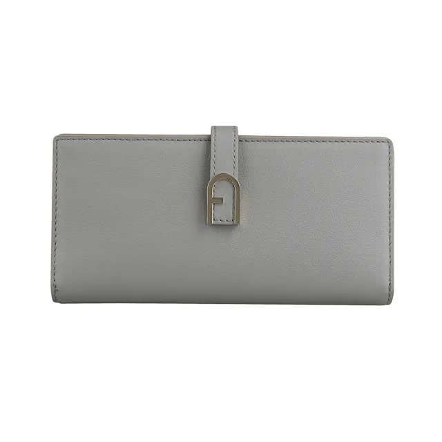 【FURLA 芙拉】FURLA Flow釦式對折長夾(灰)