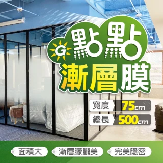 【台灣節能膜】雙向漸層防爆膜 白色漸層膜 寬75cm 總長500cm(辦公室 浴廁 店面櫥窗 餐廳 住家 隱密性)