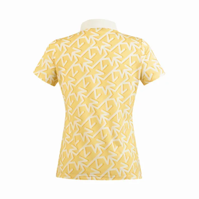 【PING】女款ARIZONA五角星短袖POLO衫-黃橘(吸濕排汗/GOLF/高爾夫球衫/RA25114-25)