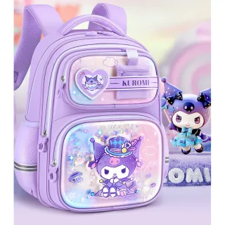 【SANRIO 三麗鷗】閃亮甜美立體壓模造型多分層防潑水護脊透氣減負兒童書包-酷洛米/美樂蒂/大耳狗(平輸品)