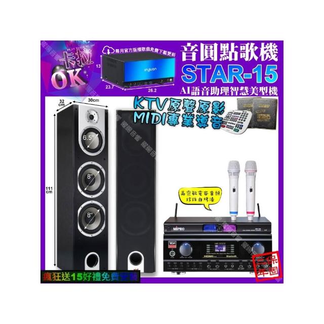 【音圓】STAR-15+TDF HK-300S+YAKO A-803+MIPRO MR-198(卡拉OK組合/音響設備)