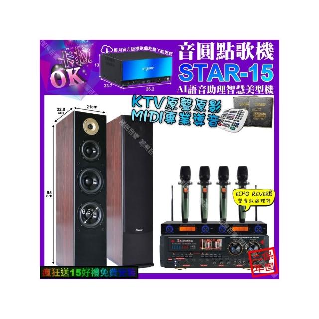 【音圓】卡拉OK組合(STAR-15+AudioKing HS-9503+Pianor AK-605+YAKO AD-100X2/音響設備)
