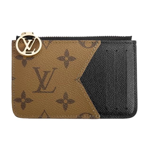 【Louis Vuitton 路易威登】M81912 經典Romy拉鍊式卡片夾/零錢包(棕x黑)