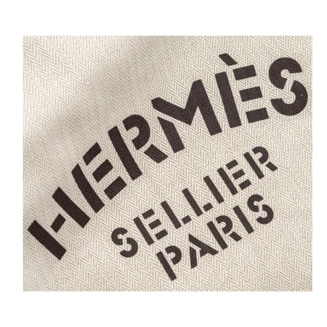 【Hermes 愛馬仕】經典Aline系列字母LOGO帆布肩背包/斜背包(米白色)