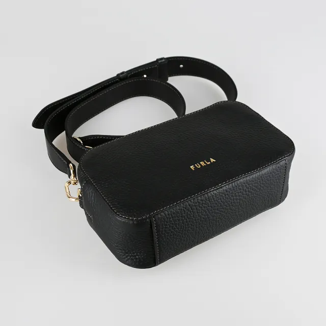 【FURLA 芙拉】FURLA Primula拉鍊斜背雙面包(迷你/黑)